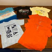 7 maglie t-shirt bambino 2/3 anni manica corta