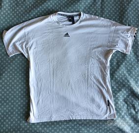 maglia Adidas bianca a maniche corte taglia L 