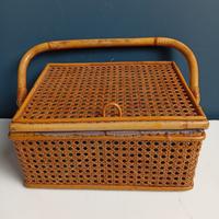 Cestino Vintage in paglia di Vienna