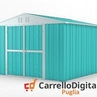 Box struttura lamiera Acciaio 327x307 azzurro