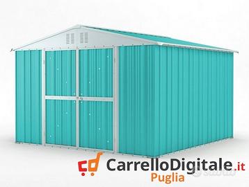 Box struttura lamiera Acciaio 327x307 azzurro