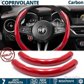 COPRIVOLANTE per ALFA ROMEO Rosso FIBRA CARBONIO