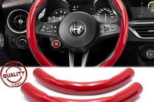 COPRIVOLANTE per ALFA ROMEO Rosso FIBRA CARBONIO