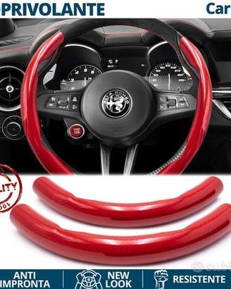 COPRIVOLANTE per ALFA ROMEO Rosso FIBRA CARBONIO