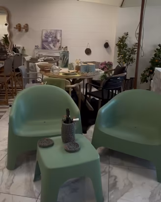 Set poltrone lounge esterno polipropilene verde