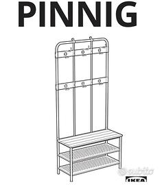 Appendiabiti con panca e scarpiera PINNIG IKEA