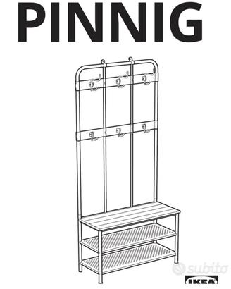 Appendiabiti con panca e scarpiera PINNIG IKEA