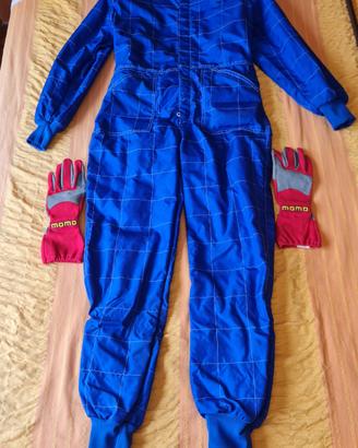 Tuta GoKart MIR Tg 52 + Guanti MOMO Tg M nuovi