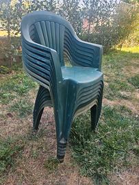 8 sedie plastica