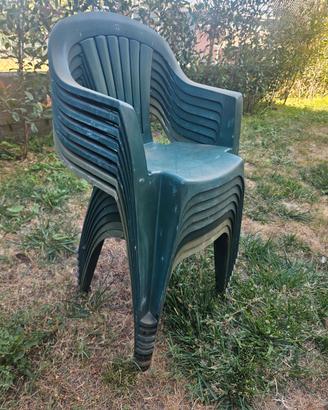 8 sedie plastica