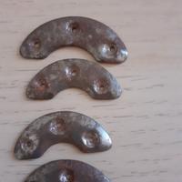 Piastre metalliche n.4 per tacco di scarpa vintage