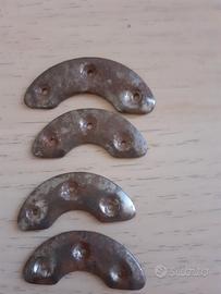 Piastre metalliche n.4 per tacco di scarpa vintage