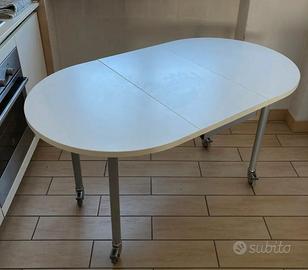 Tavolo cucina da pranzo  pieghevole con ruote
