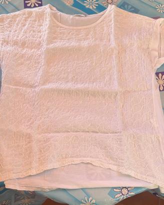 CAMICETTA PIZZO LINO/COTONE DONNA ME & GEE