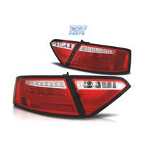 FANALI PER AUDI A5 07-11 LIGHT BAR ROSSO CROMATO
