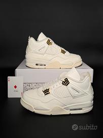 Air Jordan 4 Metallic Gold | J4 Bianche e oro 38