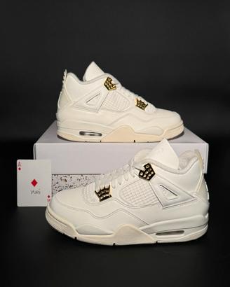 Air Jordan 4 Metallic Gold | J4 Bianche e oro 38