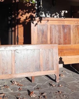 letto arte povera fine '800 mis 150 x 200 