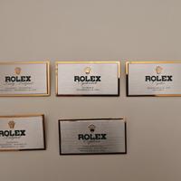 Lotto targhe Rolex originali da esposizione, NUOVE