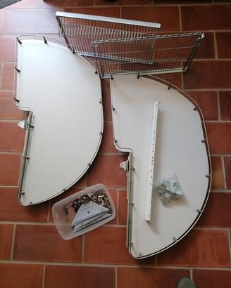 piani scorrevoli girevoli per cucina ad angolo