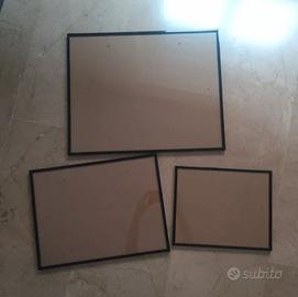 Set cornici nero lucido con plexiglass Leroy Merli