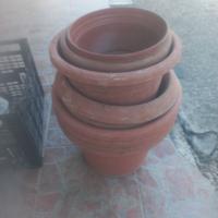 10  VASI MEDI IN RESINA TINTA TERRACOTTA