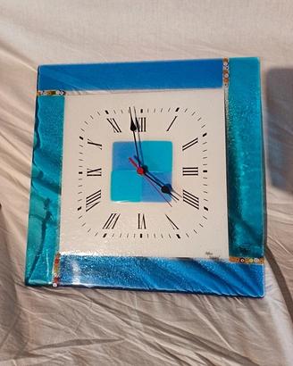 Orologio da parete in vetro di murano