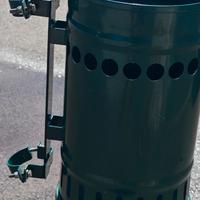 Cestino portarifiuti in acciaio zincato