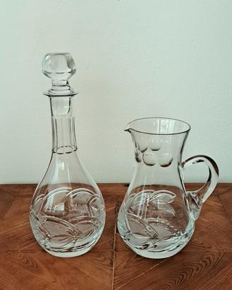 Set Brocca e Decanter cristallo- Vintage