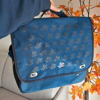 Borsa porta pc Blu con Fantasia Farfalle