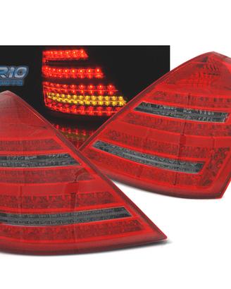 FANALI MERCEDES W221 05-09 LED DINAMICI ROSSI FUME