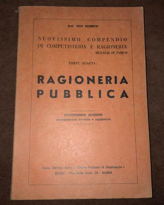 Ragioneria pubblica - Ugo Monetti - 1958