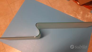 MENSOLA IN VETRO CURVO SATINATO