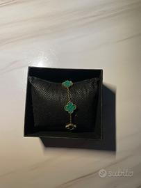 Bracciale quadrifoglio placcato in oro giallo