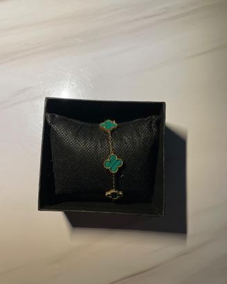 Bracciale quadrifoglio placcato in oro giallo