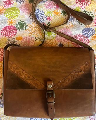 Borsa postina in cuoio