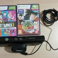 kinect Xbox 360 - 2 giochi dragon ball Just dance 
