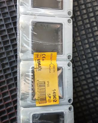 4 Scatole portafrutti Vimar 14902 ip55 2 posti/mod