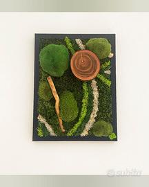 Quadro vegetale muschio Stabilizzato e licheni