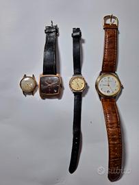 Lotto 4 Orologi Vintage  2 Funzionanti  2 testare