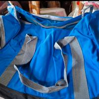 borzone x viaggi palestra  nuovo azzurro e grigio 