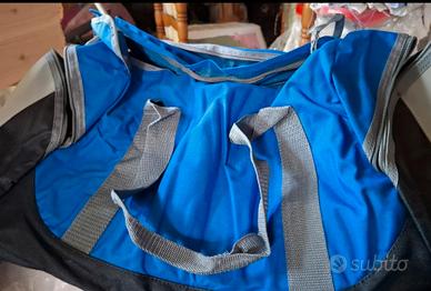 borzone x viaggi palestra  nuovo azzurro e grigio 