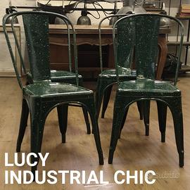 GRUPPO DI 4 SEDIE TOLIX VERDI