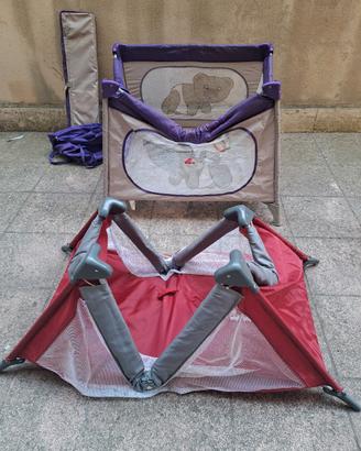 lettino e box per casa al mare o da campeggio