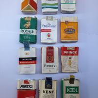 LOTTO B 12 PACCHETTI SIGARETTE MORBIDE ESTERE ‘80