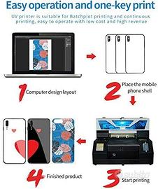 Stampante UV, A4 UV Led Flatbed Stampante per cart