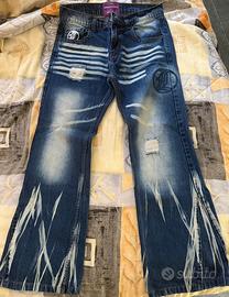Jeans blu flared