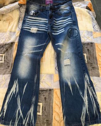 Jeans blu flared