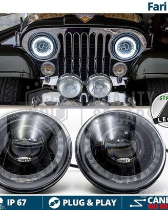 FARI Full LED Per Wrangler Willys CJ DRL Dinamico