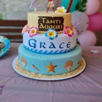 Torta scenografica in gomma eva oceania Vaiana